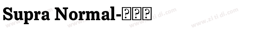 Supra Normal字体转换